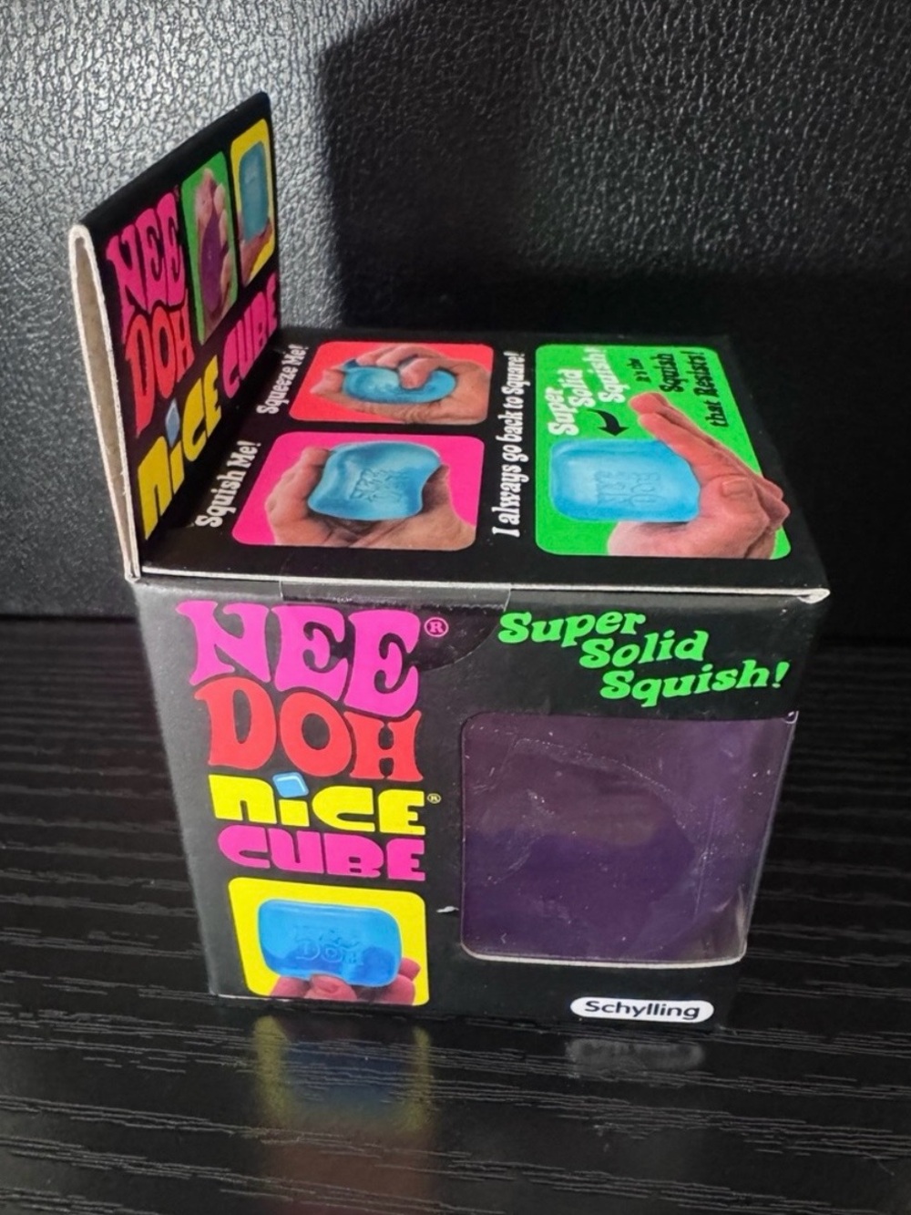 Schylling - NeeDoh - Nice Cube - Super Solid Squish - Purple - Picture 2 of 3